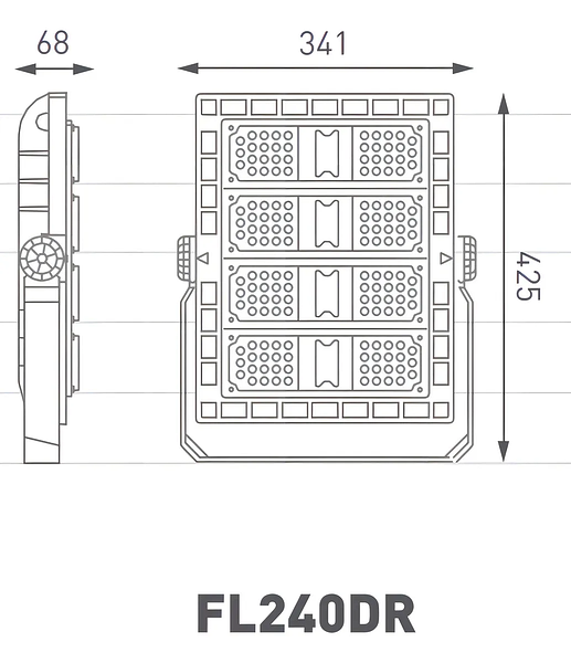 Reflector LED Macroled FL-240 240W con luz color blanco frío 3